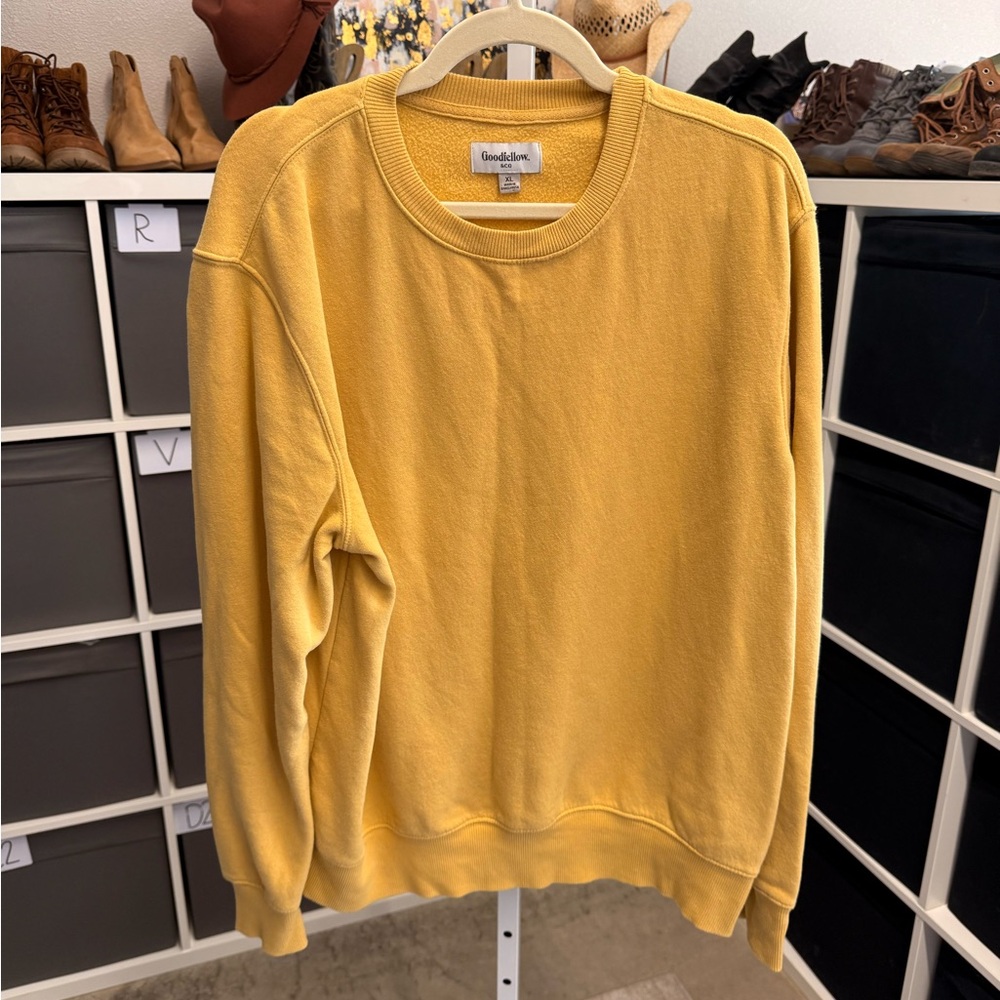 Goodfellow & Co Men's Mustard Yellow Crewneck Sweatshirt